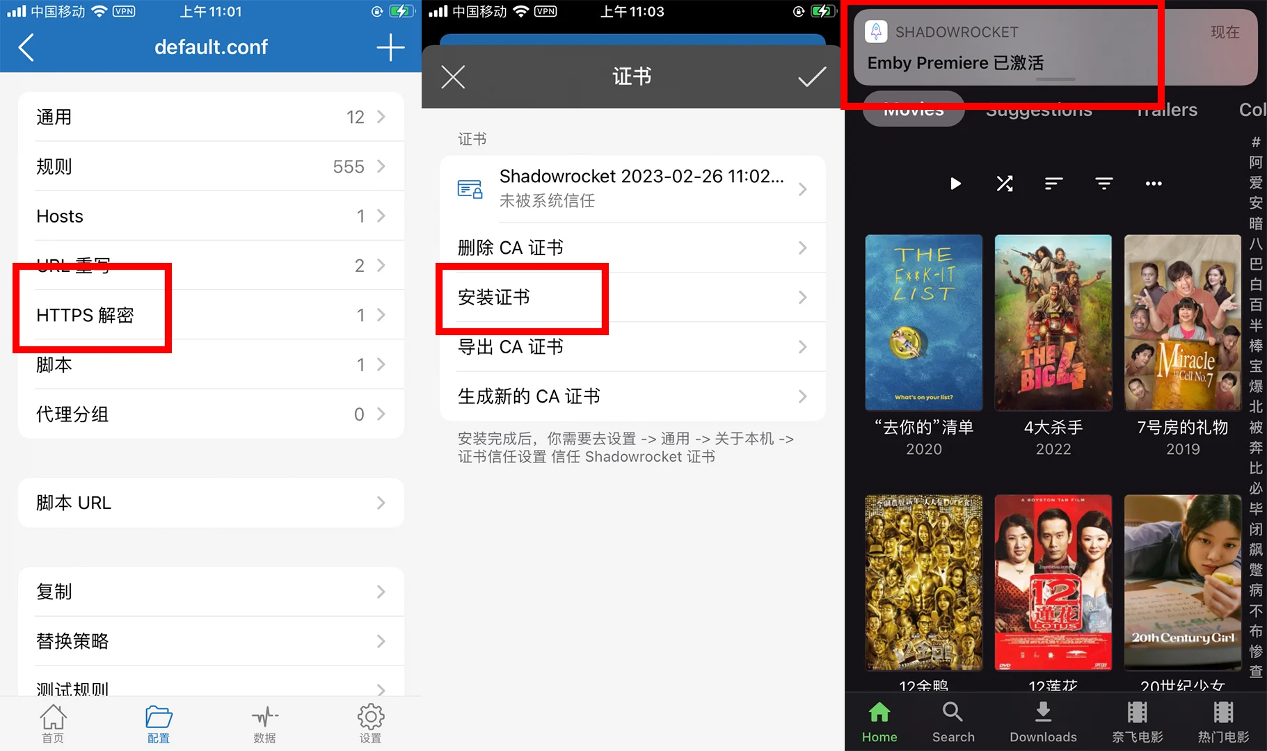 Emby手机、电脑、电视客户端下载,及iOS使用 Shadowrocket 破解 Emby Premiere 教程